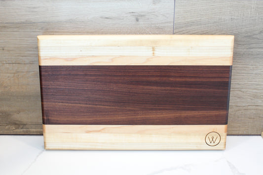 WELLB® Grande Wood Cutting Board, Edge grain, walnut, maple, cherry