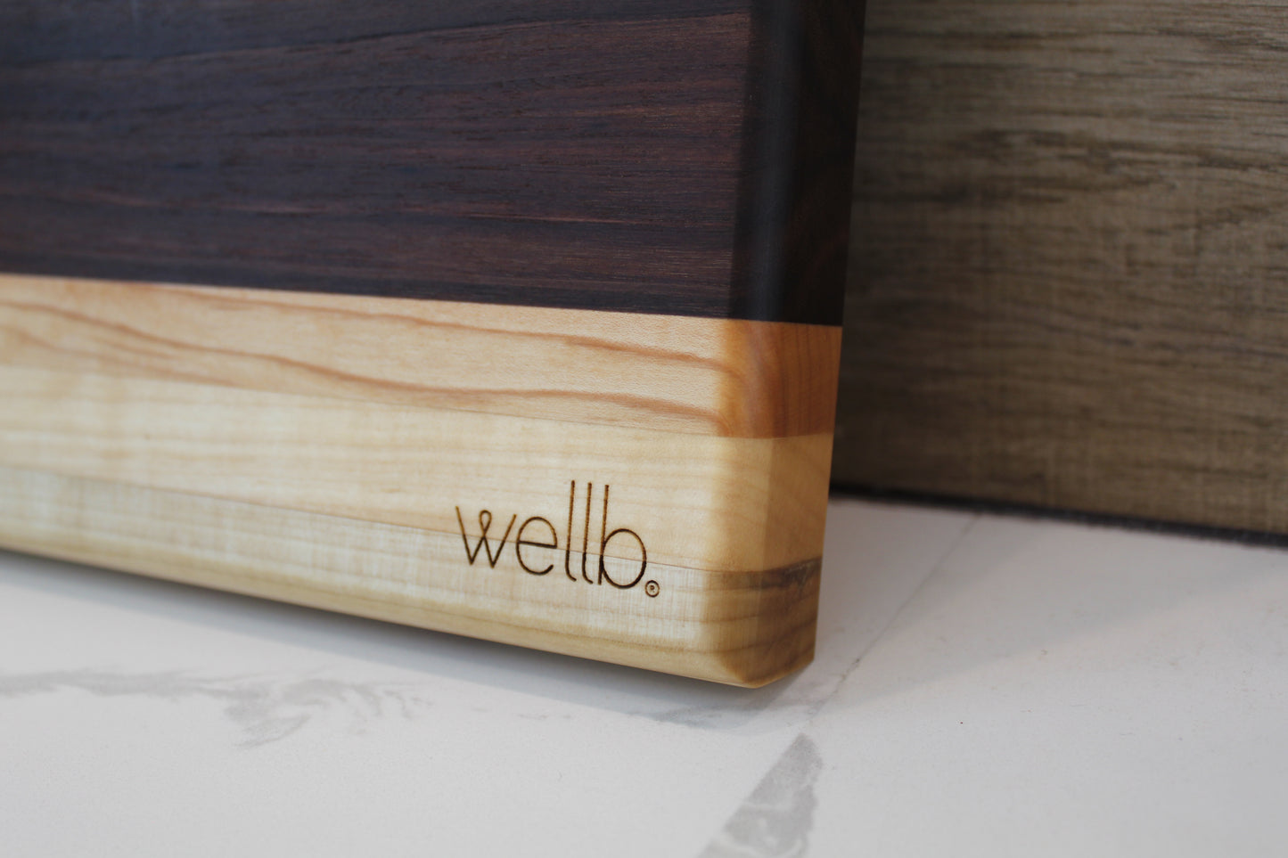 WELLB® Grande Wood Cutting Board, Edge grain, walnut, maple, cherry