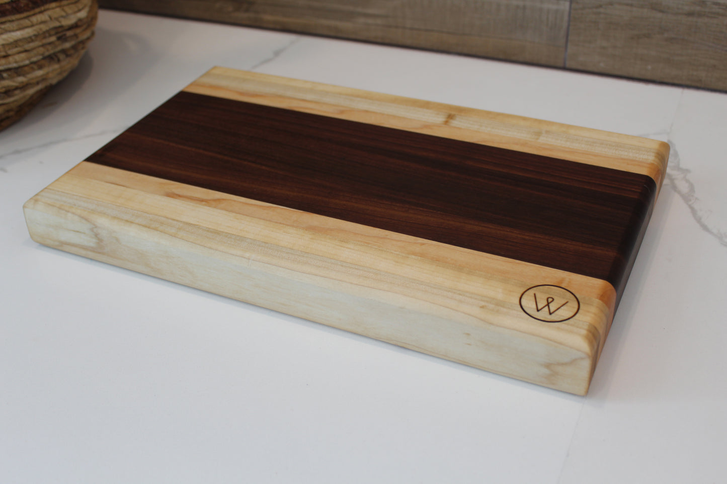 WELLB® Grande Wood Cutting Board, Edge grain, walnut, maple, cherry